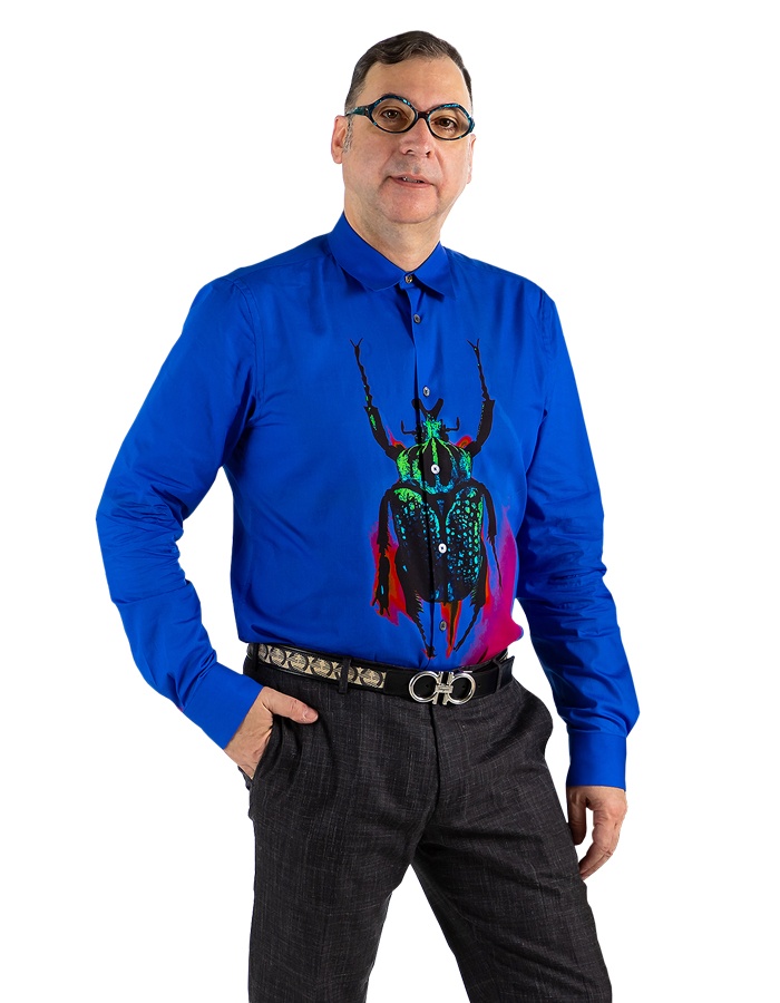 principal Giuseppe Joe Spinelli blue scarab shirt