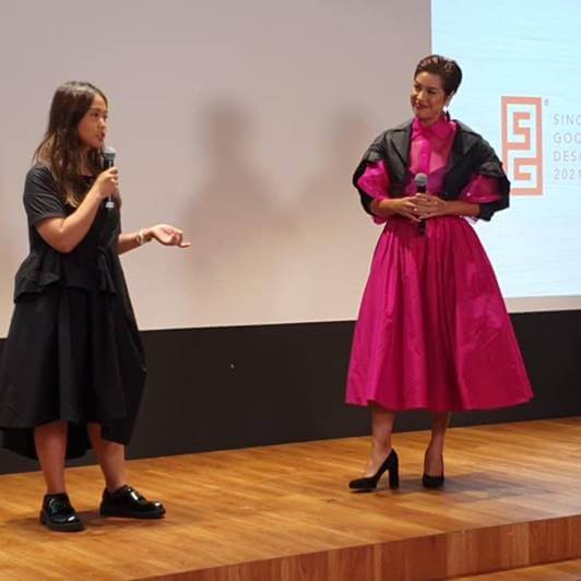 Raffles Fashion Designer Janneth Catherine Amara Host Nikki Muller 1