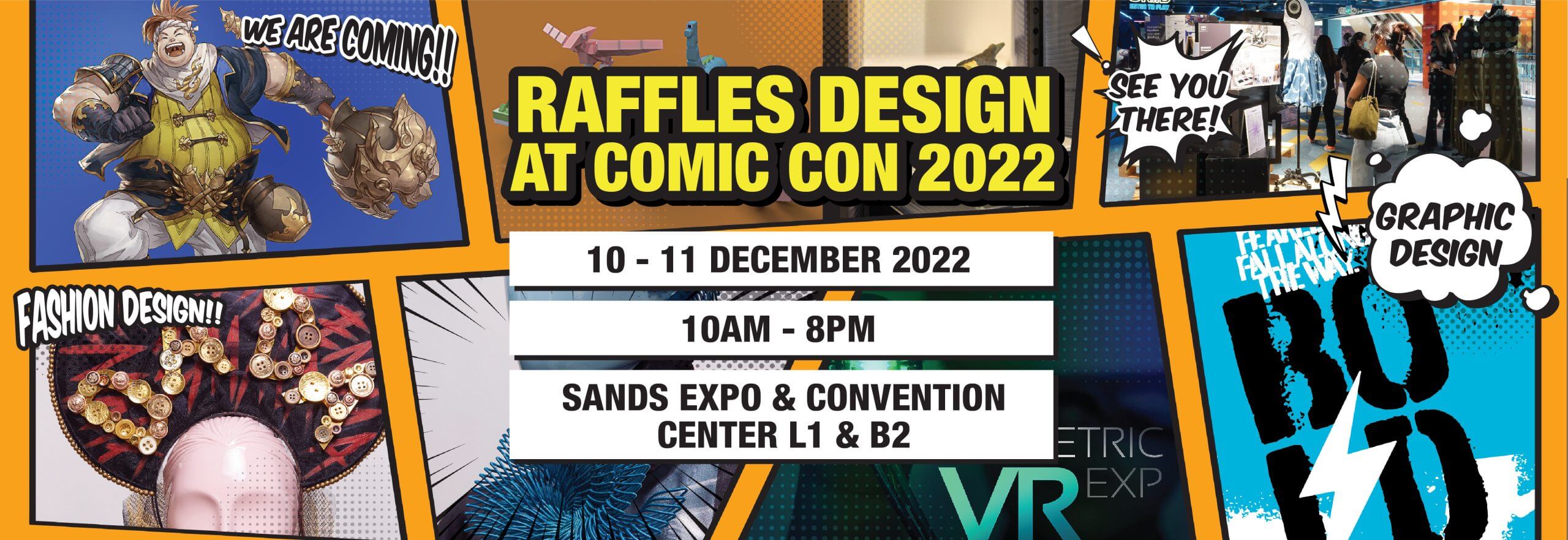 Raffles at Singapore Comic Con 2022 Main Banner for Microsite