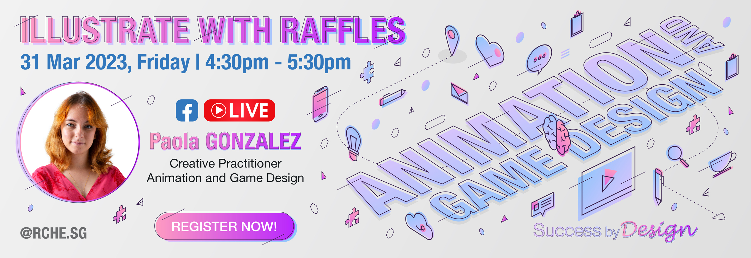 Illustrate with Raffles 31 March 2023 Livestream Microsite Banner